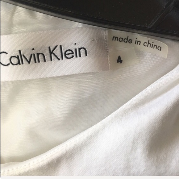 CALVIN KLEIN White Eyelet Dress Size 4P - Picture 2 of 7